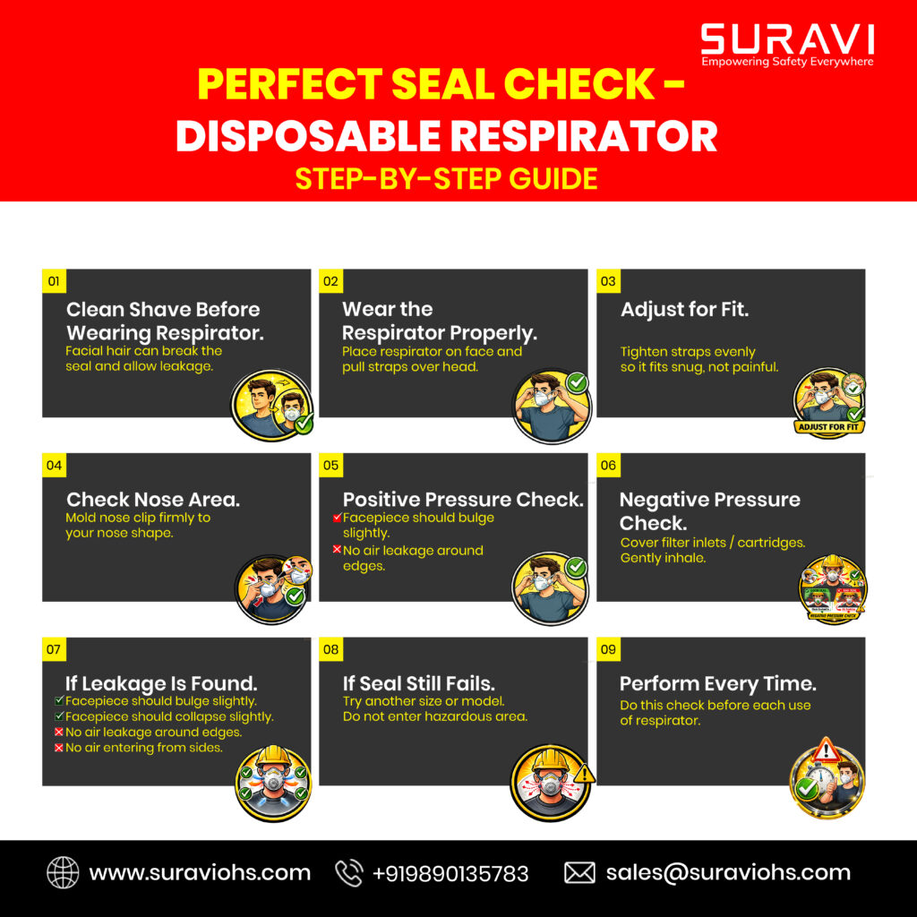 "Step-by-step guide: How to perform a respirator seal check